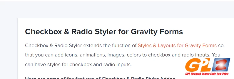 WPMonks – Checkbox & Radio Inputs Styler for Gravity Forms