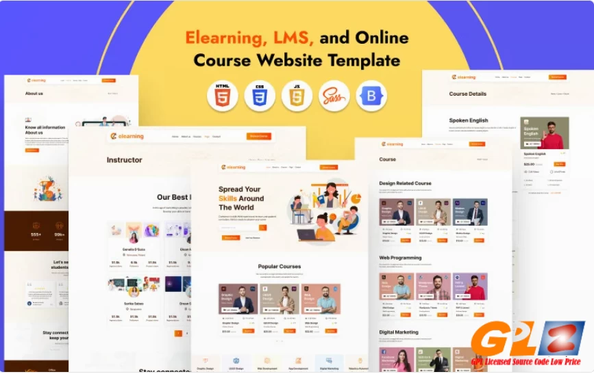 Elearning - E-learning, Education, LMS, and Online Course Website Template