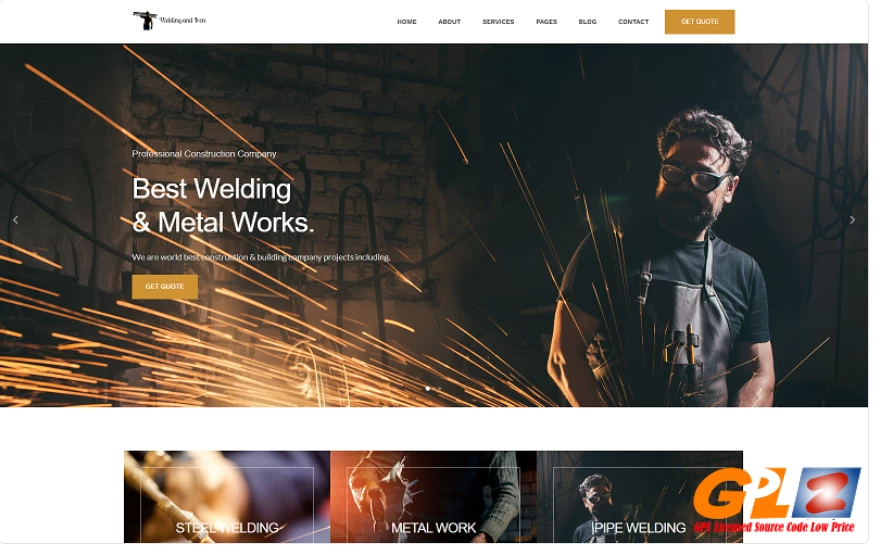 Welding and Iron HTML Template Website Template