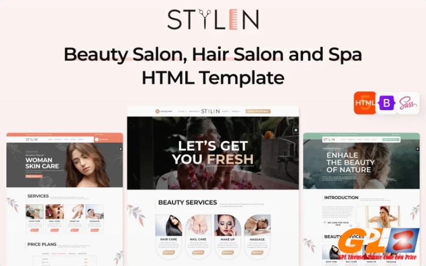 Stylen – Beauty Salon, Hair Salon and Spa HTML Template Website Template