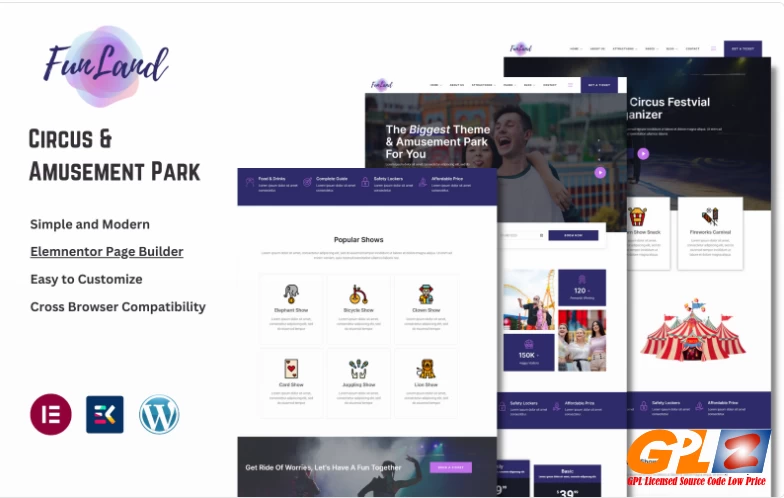 FunLand – Circus And Amusement Park WordPress Theme