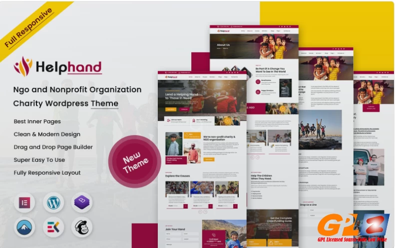 Helphand – NGO and Nonprofit Organization Charity WordPress Theme