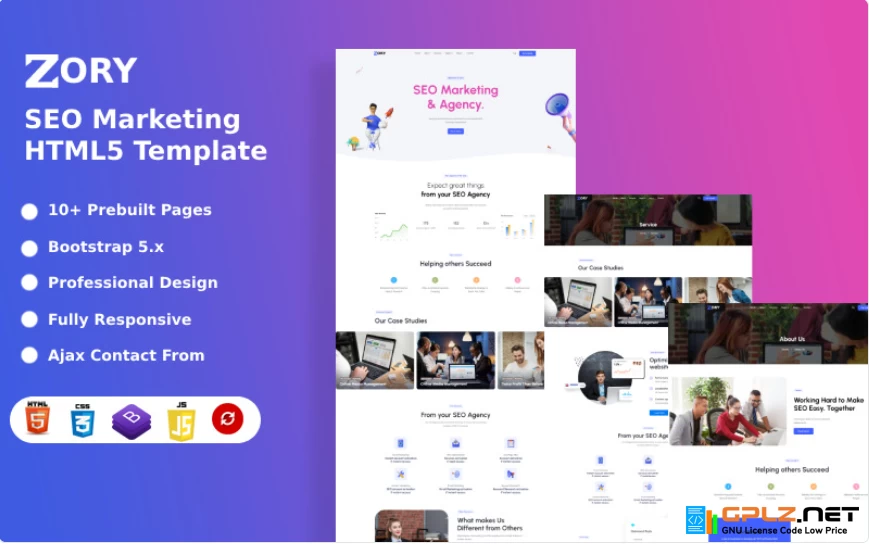 Zory – SEO Marketing HTML5 Template Website Template