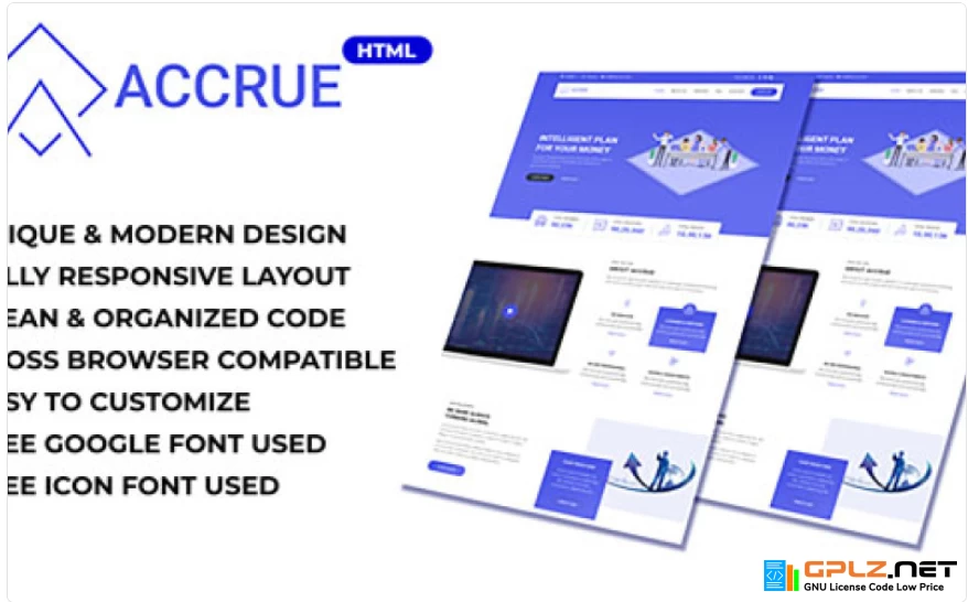 Accrue – Investment Website HTML Templates Website Template