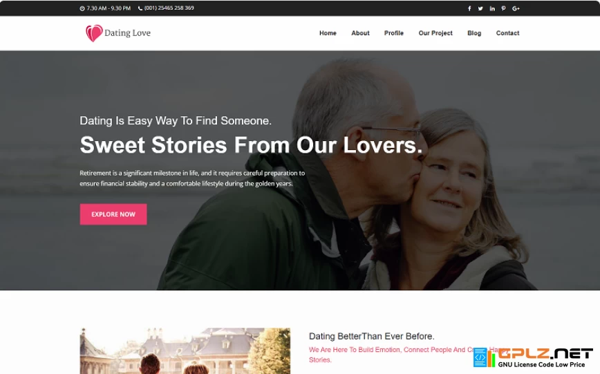 Dating Love Html Template Website Template