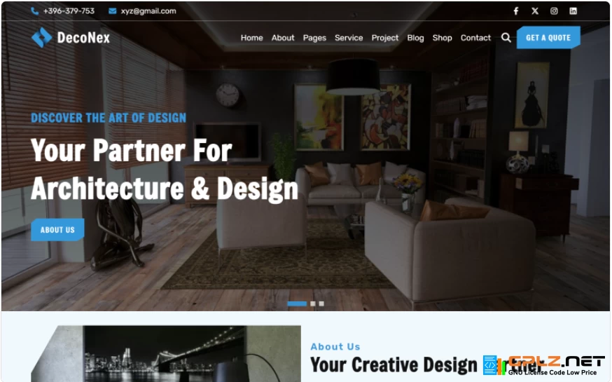 DecoNex – Architecture & Interior Design HTML5 Website Template