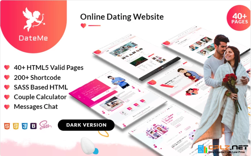 DateMe – Dating and Community HTML Template Website Template