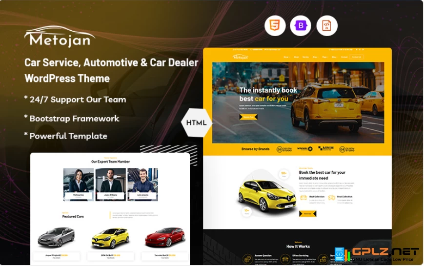 Metojan – Car Service, Automotive & Car Dealer website Template Website Template