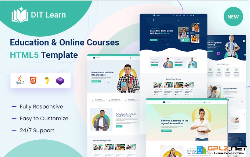 Education Online Course HTML5 Template Website Template