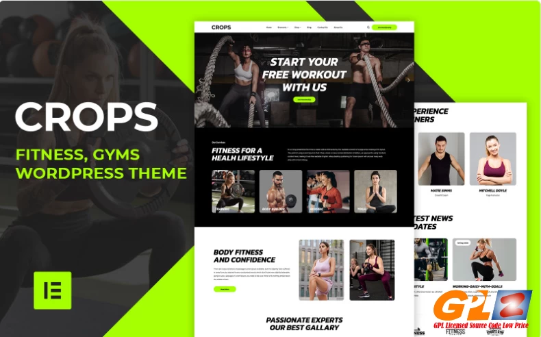 Crops – Fitness and Gym WordPress Theme