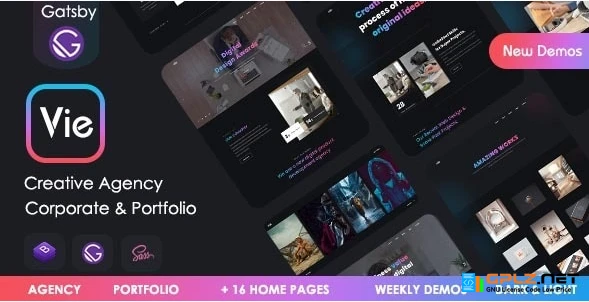 Vie – Gatsby Creative Portfolio & Agency template