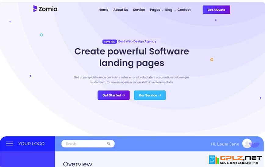 Zomia ERP Software HTML5 Template Website Template