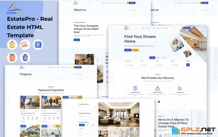 EstatePro – Real Estate HTML Template Website Template
