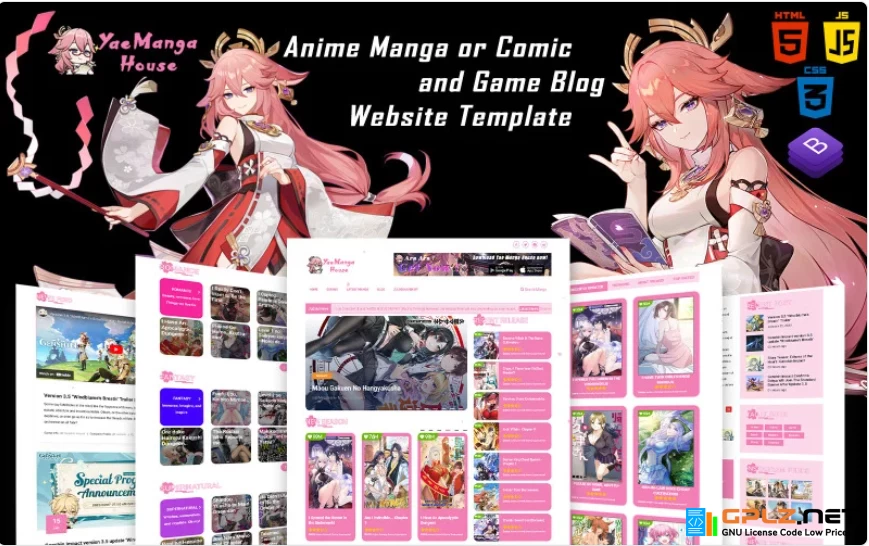 Yae Manga House – Anime Manga or Comic and Game Blog Website Template