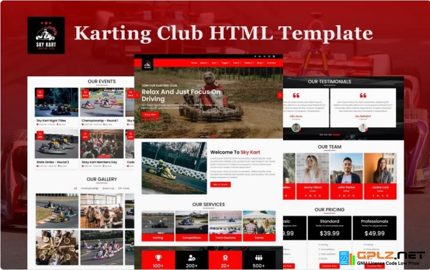 Sky Kart – Karting Club HTML5 Website Template