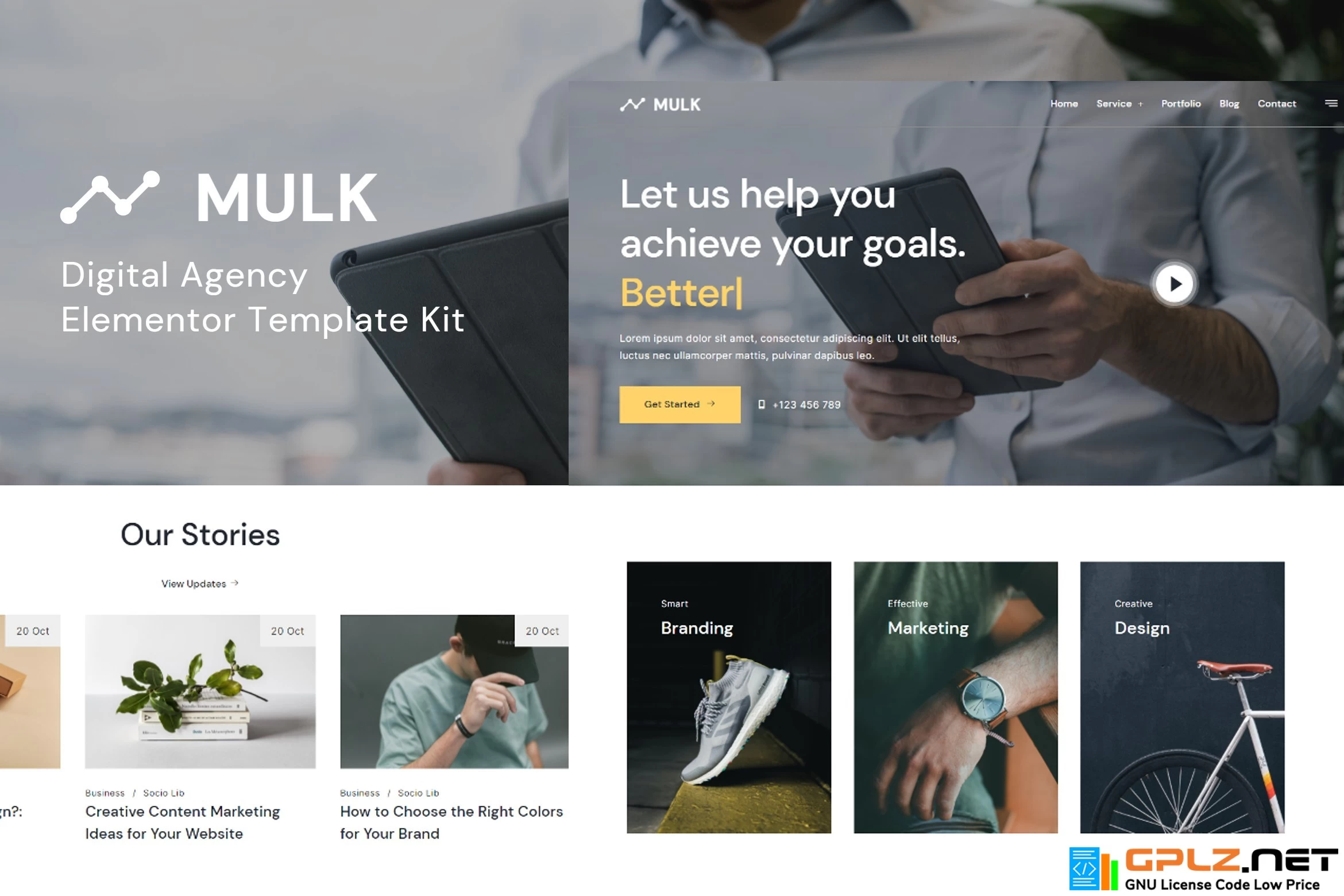 Mulk - Digital Agency Elementor Template Kit