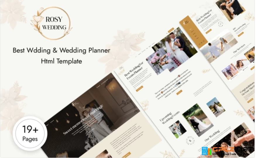 Rosy – Wedding Planner HTML Template Website Template