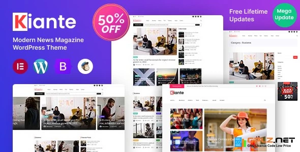 Kiante - Newspaper Magazine Blog Multi-Purpose Elementor WordPress Theme