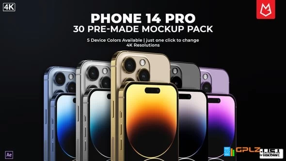 App Promo Phone 14 Pro Mockup Pack