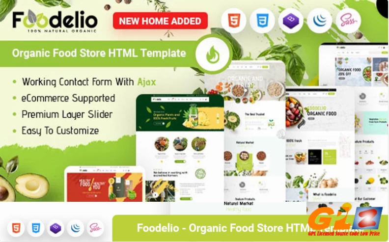 Foodelio – Organic Grocery Nutrition Bio Food Store Shop RTL Responsive HTML Template