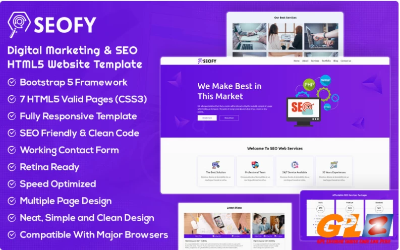 SEOFY – Digital Marketing & SEO HTML5 Website Template