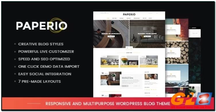 Paperio – Responsive and Multipurpose WordPress Blog Theme