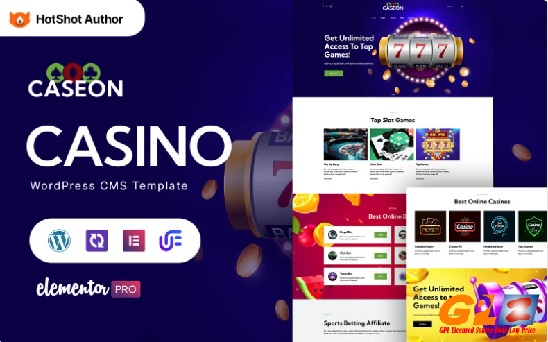 Caseon - Casino Games WordPress Elementor Theme WordPress Theme