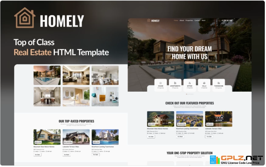 Homely – Your Comprehensive Real Estate HTML Template for Property Solution Website Template