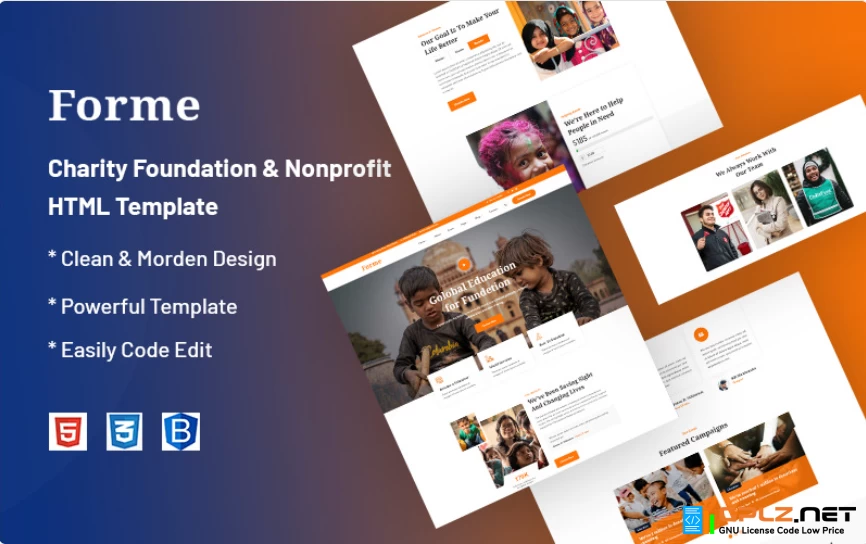 Forme – Charity Foundation and Nonprofit Website Template