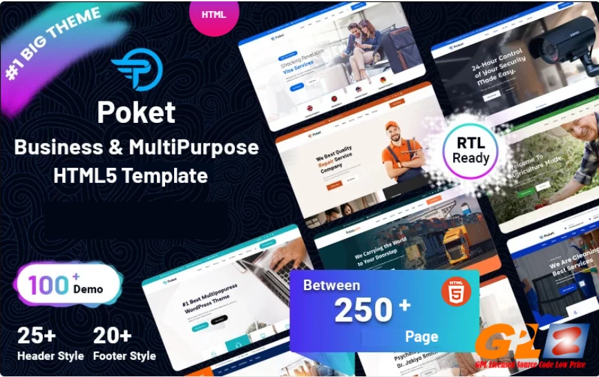 Poket - Business And Multipurpose Responsive Website Template