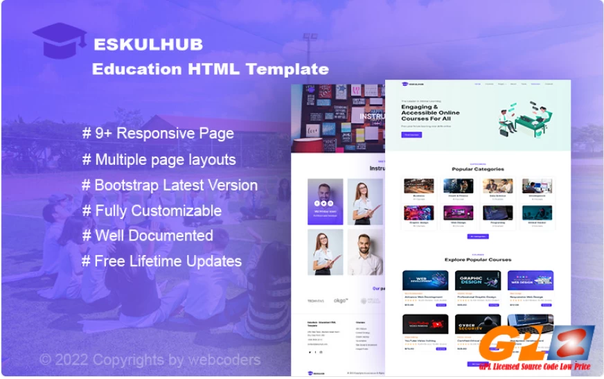 Eskulhub – Education HTML5 Website template Website Template