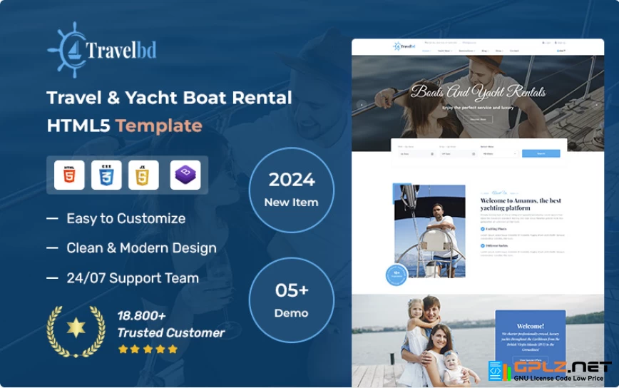 Travelbd – Boat and Travel Tour HTML5 Template Website Template