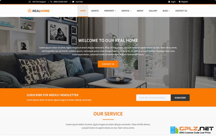 RealHome – Real Estate HTML5 Responsive Template Website Template