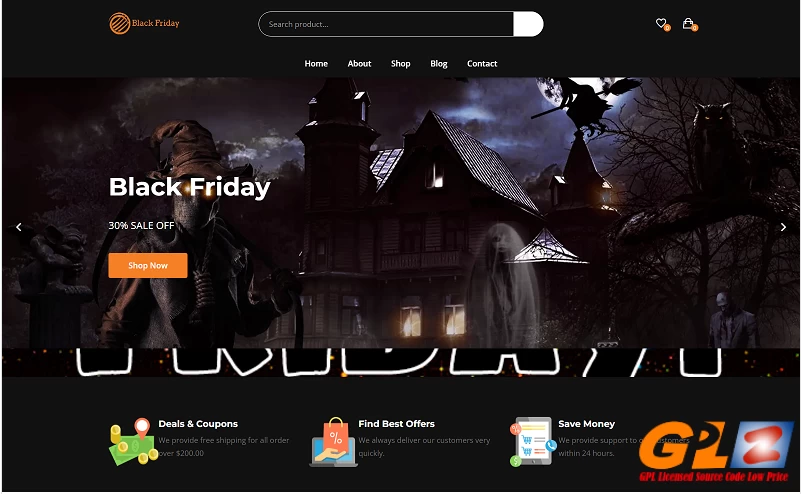 Black Friday Coupons, Offers, Deals, Discounts HTML Template Website Template