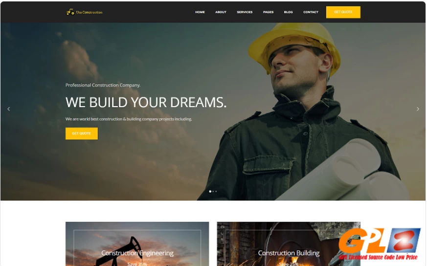 Usa Construction Builder HTML Template Website Template