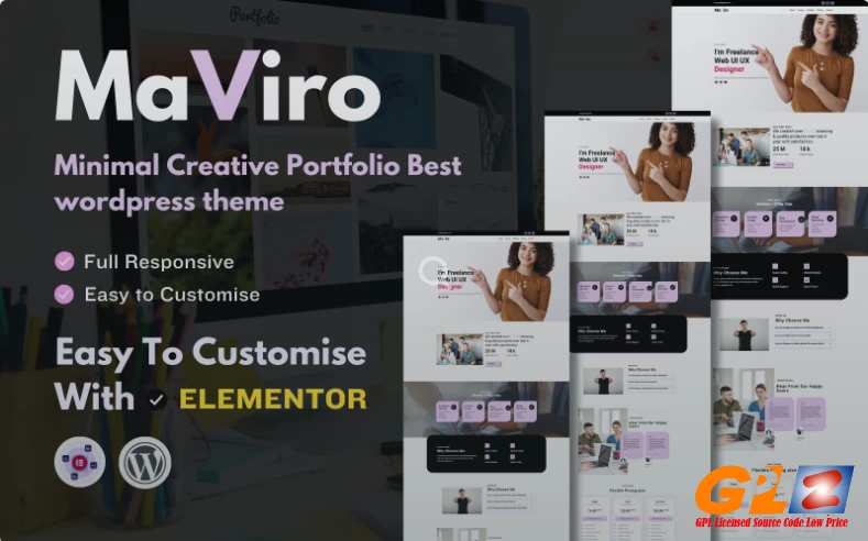 Maviro – Creative Personal Portfolio WordPress Theme WordPress Theme