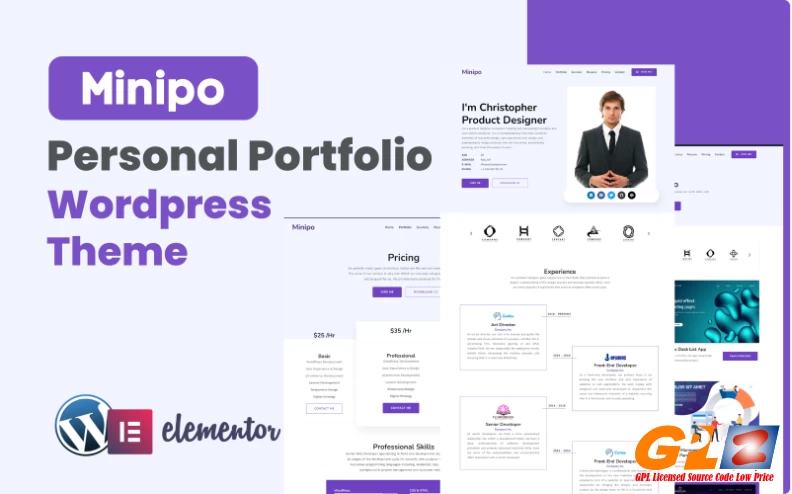 Minipo – Personal Portfolio WordPress Theme