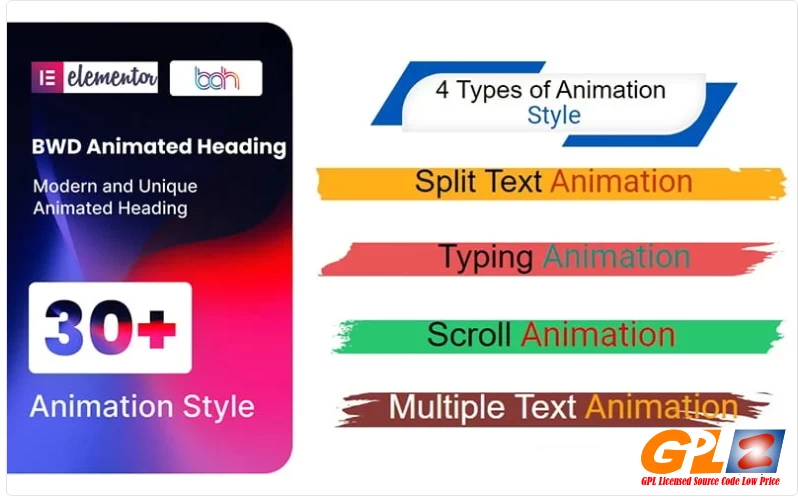 Animated Heading WordPress Plugin For Elementor