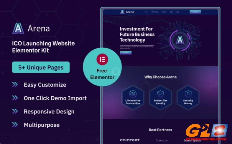 Arena ICO Launching Elementor Kit
