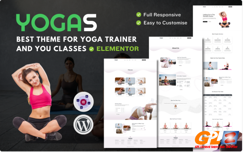 Yogas - Health And Wellness Coach WordPress Theme WordPress Theme