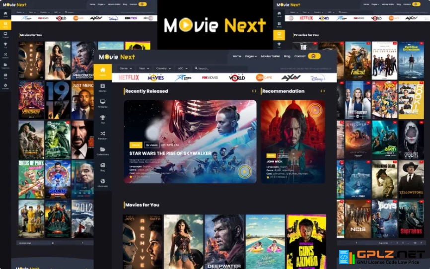 Movie Next – Online Movie and TV Series Responsive Entertainment Website Template