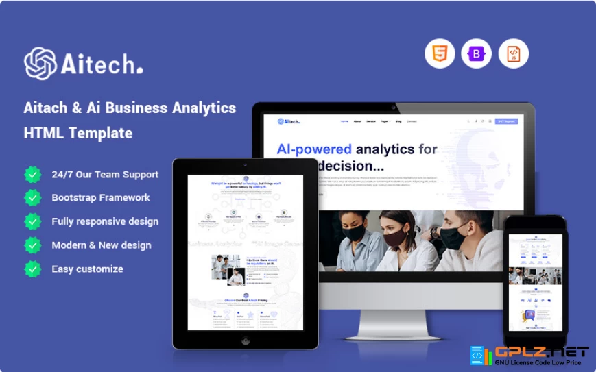 Aitach – Ai Business Analytics Website Template